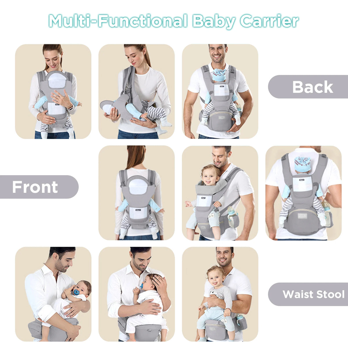 Ergonomic Baby Carrier – Multifunctional Waist Stool for Infant to Toddler