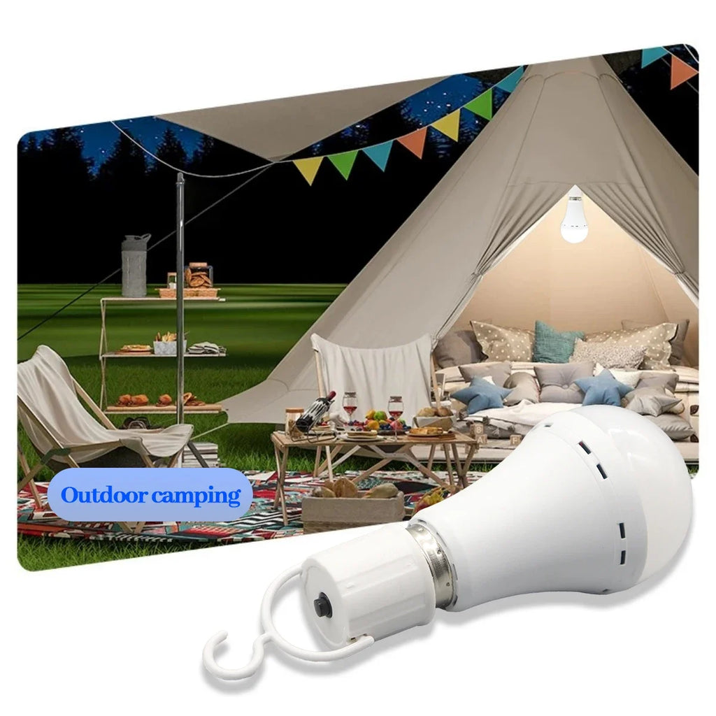 Rechargeable LED Emergency Bulb – Portable 7W Light for Camping and Home Power