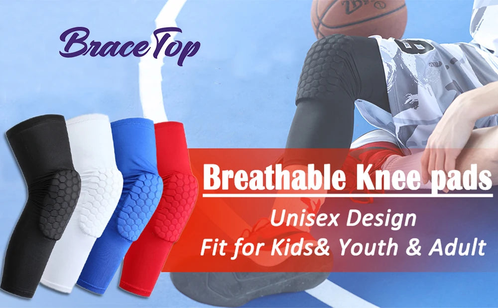 Compression Knee Sleeve – Long Leg Brace Support for Basketball and Running