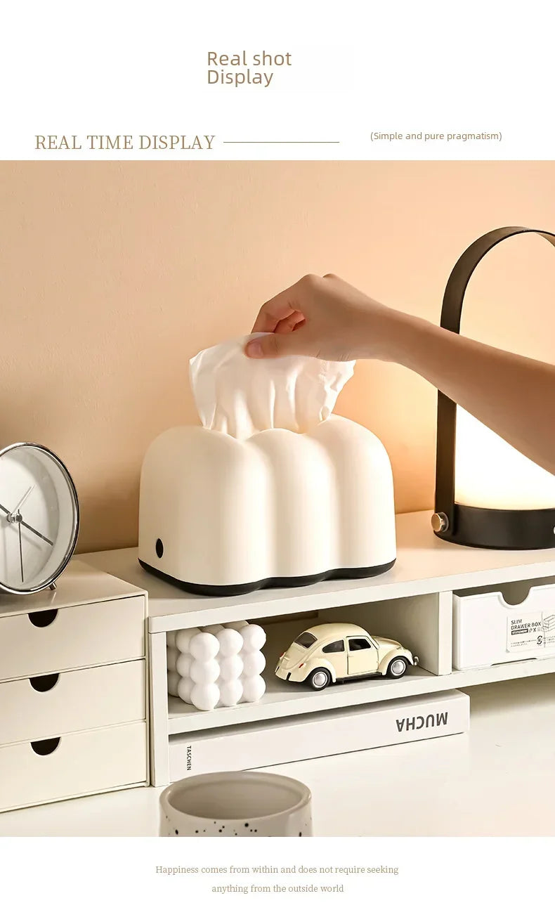 Cloud Tissue Box Holder – Wall Mounted Decorative Ornament for Home and Car