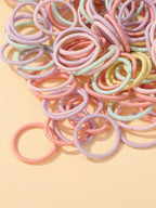 Colorful Nylon Hair Ties – 2cm Elastic Rubber Bands for Baby Girls