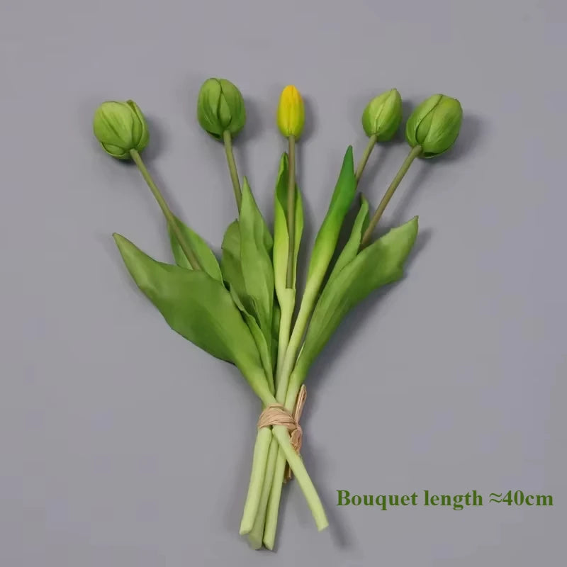 Artificial Tulip Bouquet – Real Touch Floral Decor for Wedding Home