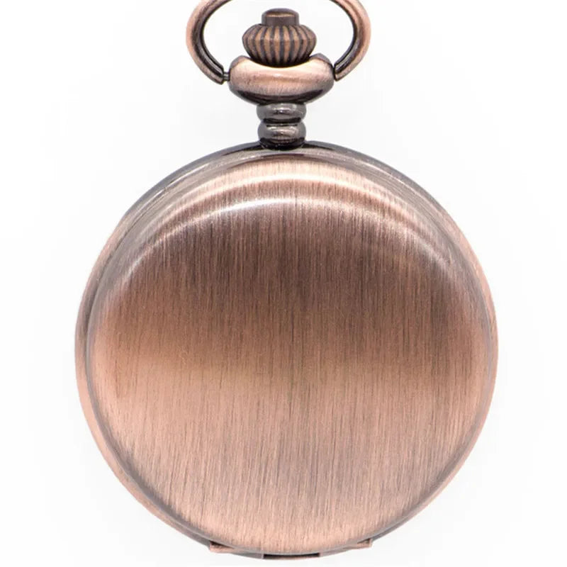 Silver Quartz Pocket Watch – Stainless Steel Pendant for Men and Women