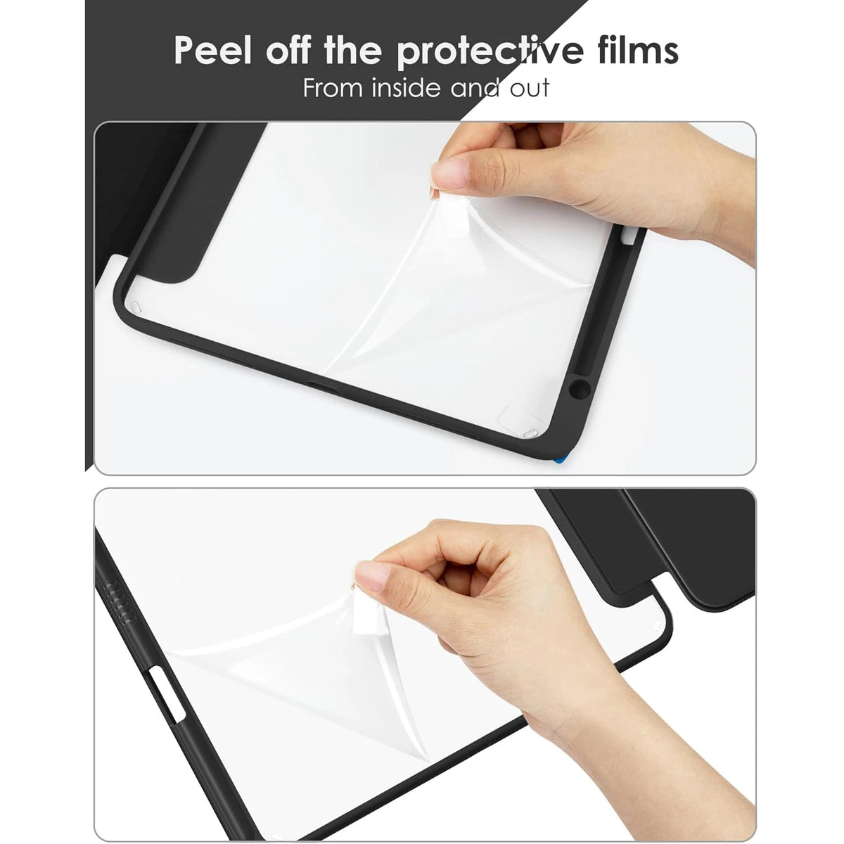 Acrylic Flip Tablet Case for iPad Mini 6 and 7 – Protective Cover with Pencil Holder
