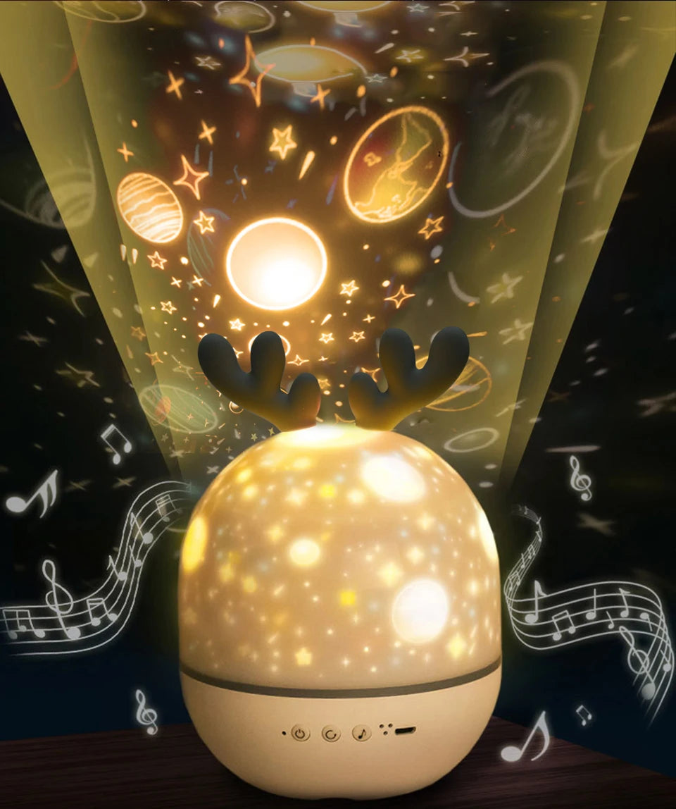Rotating Galaxy Music Projector – Bluetooth LED Night Light for Kids Bedroom