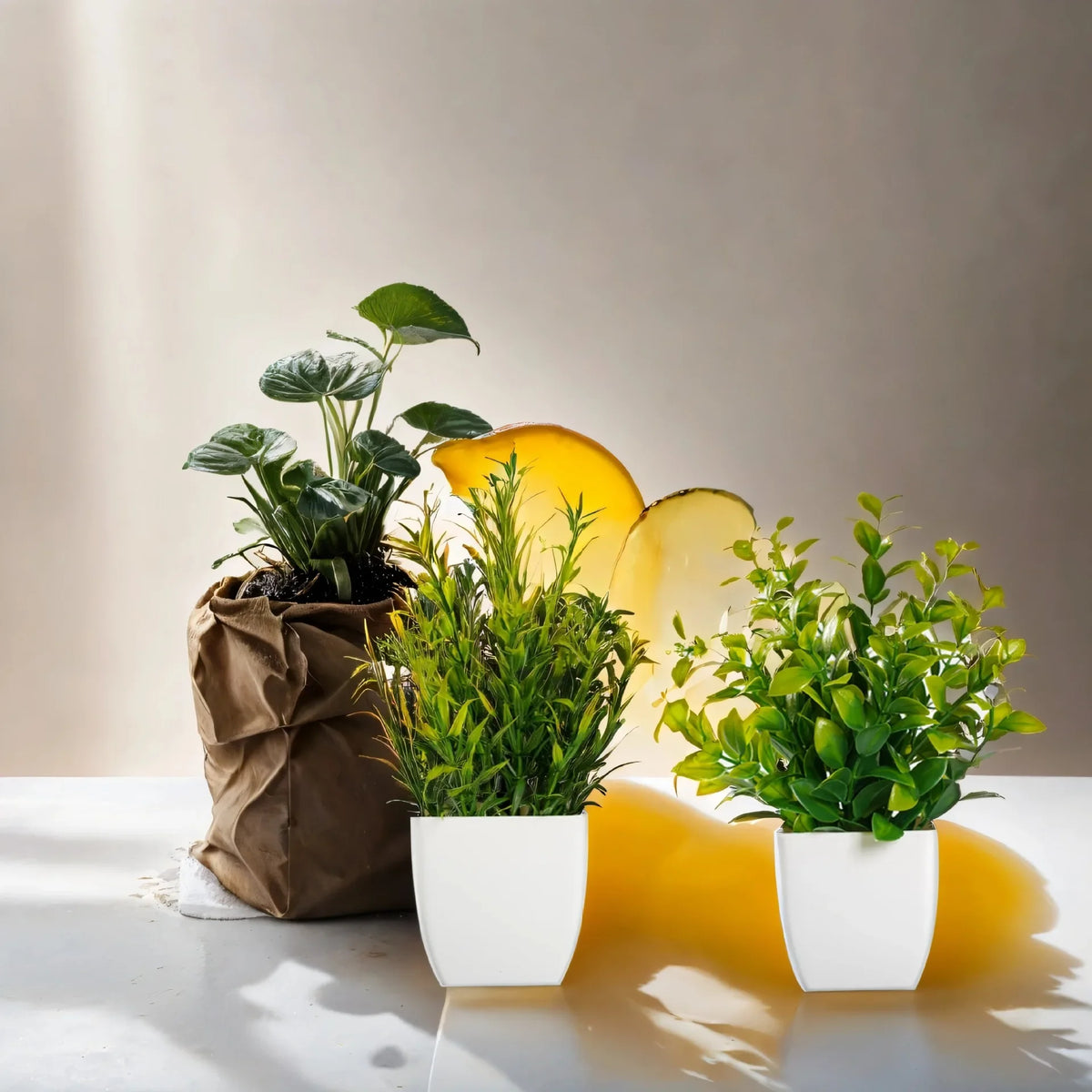 Artificial Potted Plant – Realistic Plastic Greenery for Office Desk Decor