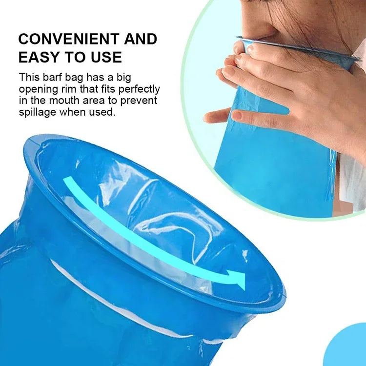 Disposable Vomit Bags – 1000ml Portable Pouches for Travel and Motion Sickness