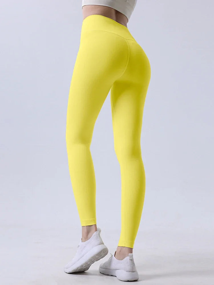High Waisted Yoga Leggings – Naked Feel Fitness Pants for Gym and Running