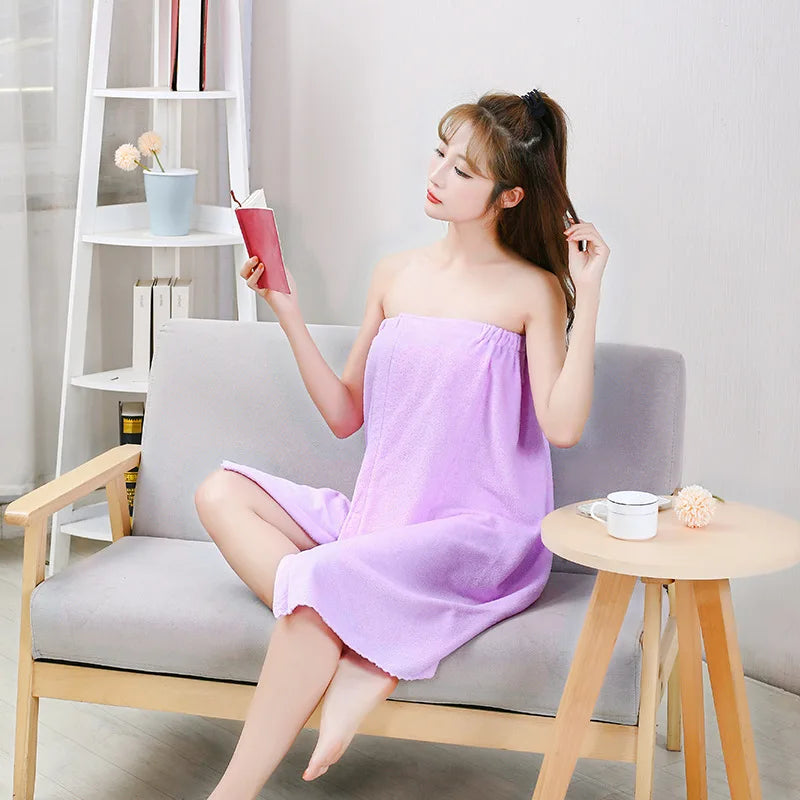 Wearable Bath Towel Wrap – 135x80cm Quick Dry Microfiber for Spa and Gym