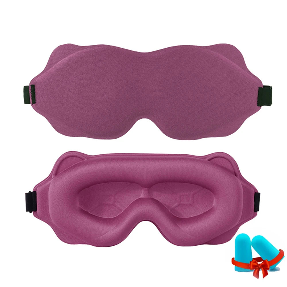 Soft 3D Sleeping Mask – Breathable Light Blocking Eyeshade for Travel