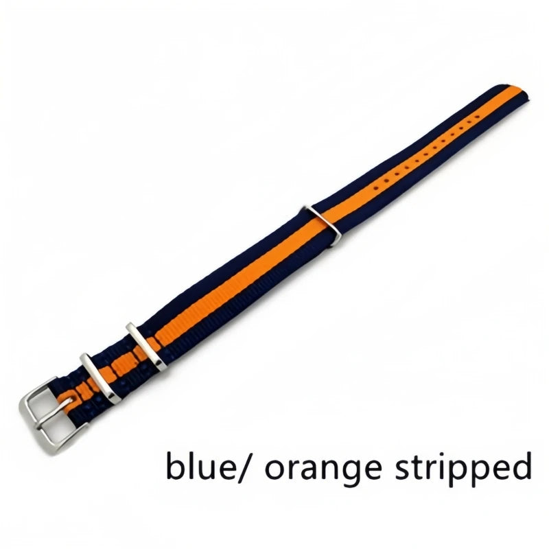 Woven Nylon Watch Strap – 18mm-22mm Canvas Wristband for Men and Women