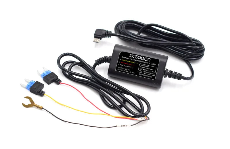 Dashcam Hardwire Kit – 12-24V USB Power Adapter for Parking Monitoring