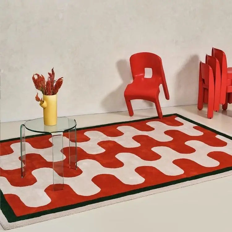 Modern Abstract Area Rug – Luxury Soft Floor Mat for Living Room Bedroom