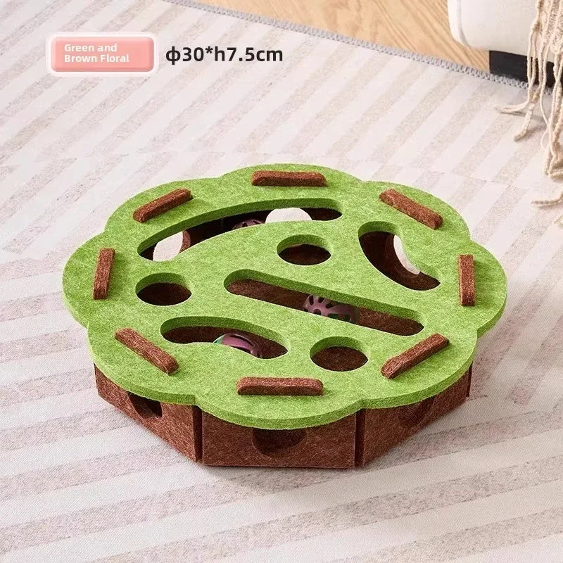 Felt Puzzle Box Toy – Interactive Hunting Exercise for Indoor Cats