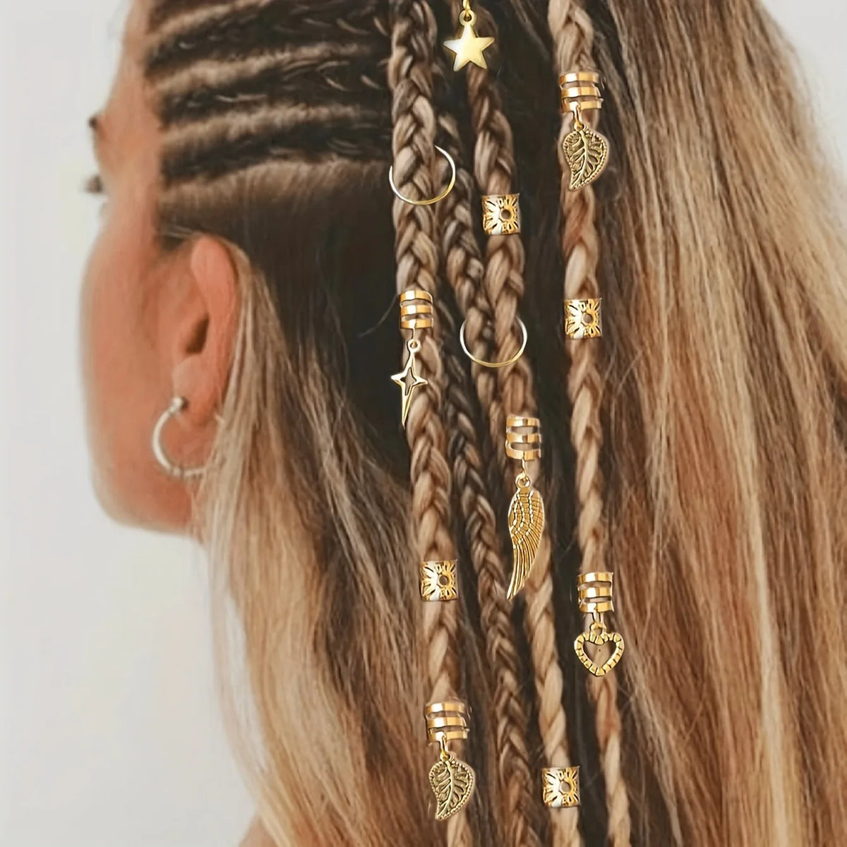 Alloy Braid Hair Rings – Dreadlock Jewelry for Women and Girls