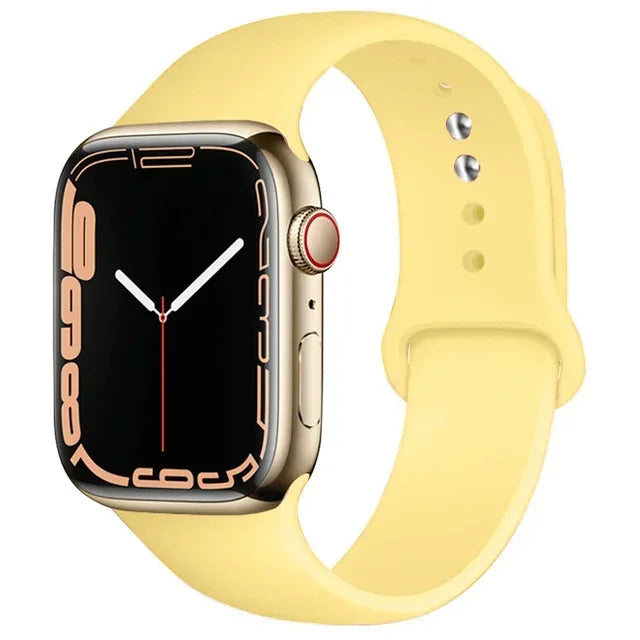 Silicone Apple Watch Sport Band – Adjustable Strap for Series 1-11 and Ultra
