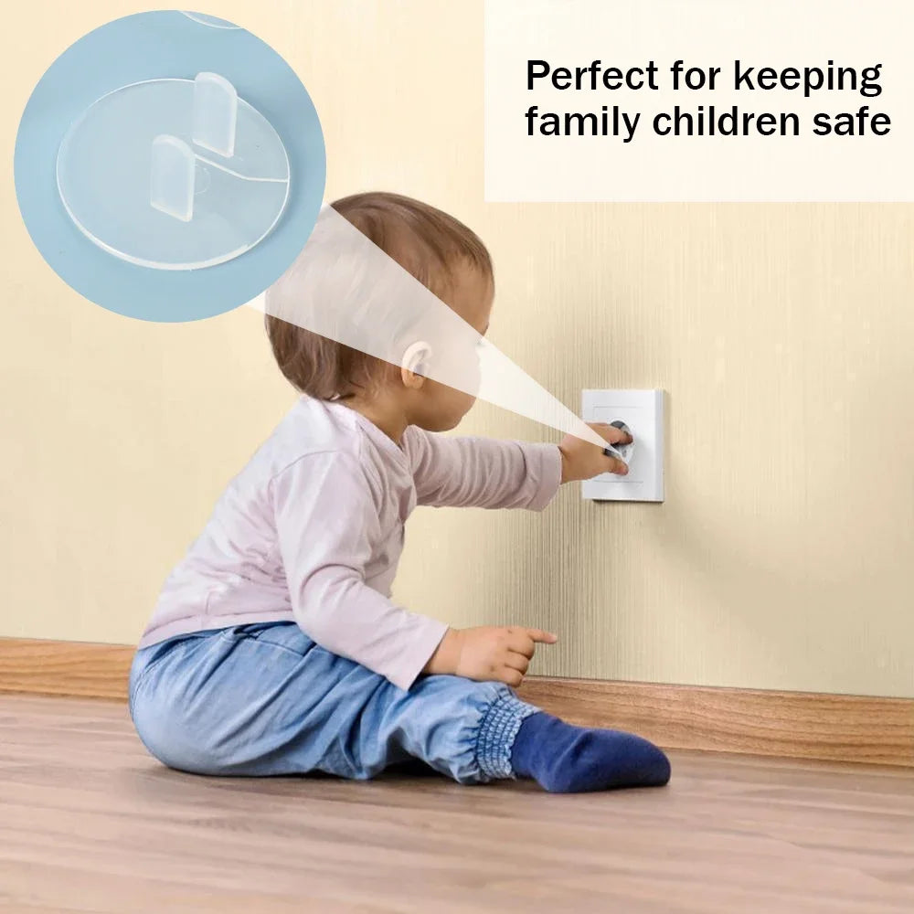 Clear Childproof Outlet Covers – Baby Safety Electrical Socket Protectors for Home
