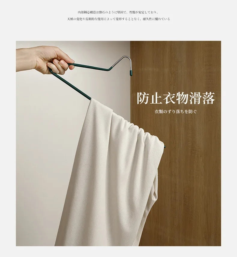 Non-Slip Metal Trouser Hangers – Open Ended Space Saving for Wardrobe Organization