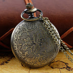 Antique Blue Dial Pocket Watch – Vintage Pendant Necklace for Holiday Gift