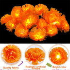 Mexican Marigold Garland LED Lights – Artificial Flower Decor for Day of the Dead