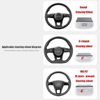 Aluminum S-Line Steering Wheel Emblem – Decorative Car Interior Accessory