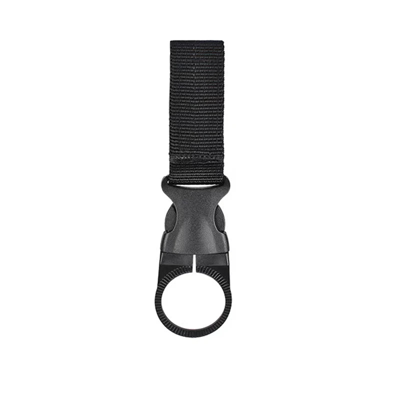 Nylon Webbing Bottle Holder – Tactical Carabiner Clip for Outdoor Hiking