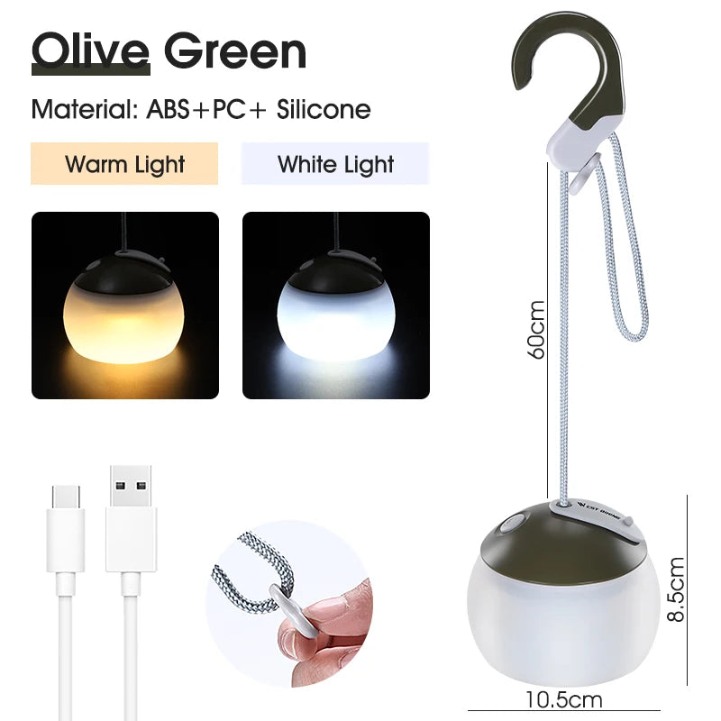 Portable Retro LED Camping Light – Waterproof Hanging Lamp for Outdoor Emergencies
