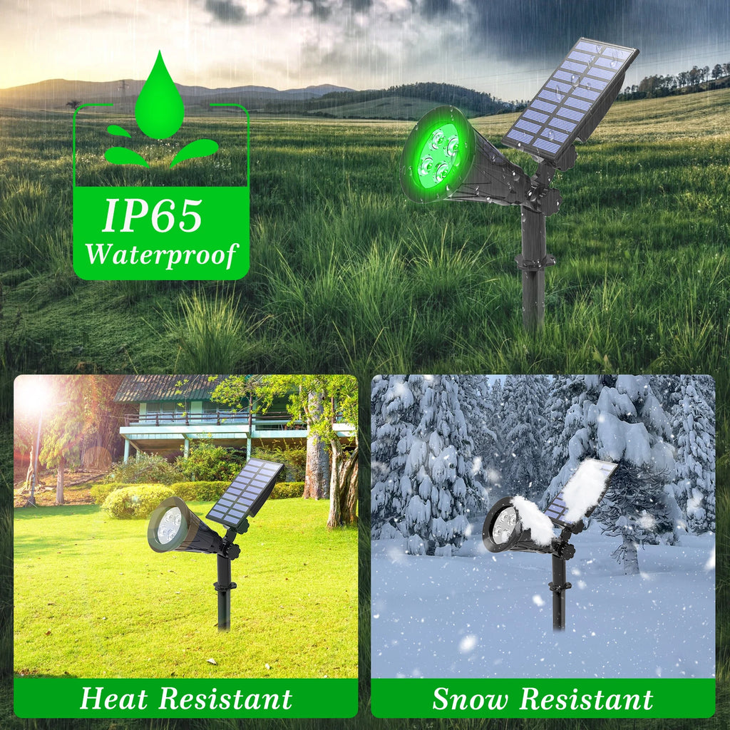 Green LED Solar Spotlight – Waterproof Outdoor Garden Light for Landscape