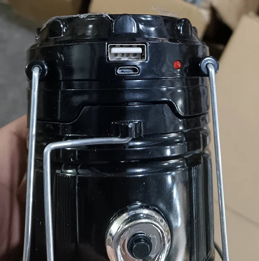 Collapsible Solar LED Camping Lantern – USB Rechargeable Light for Outdoor Hiking