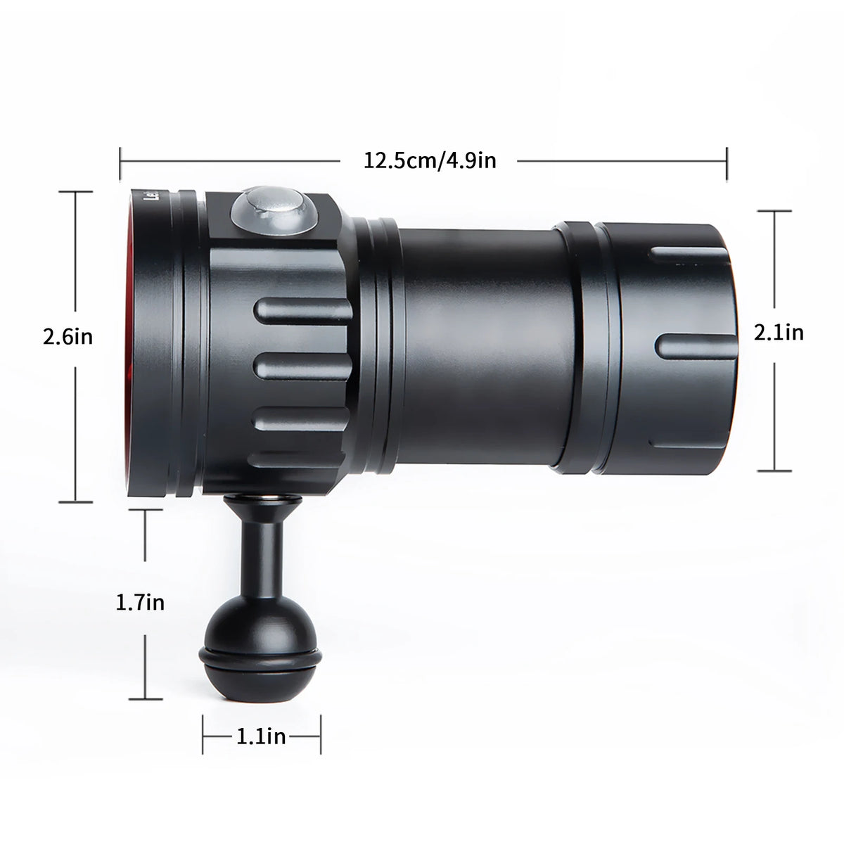 Underwater LED Photography Light – 20000LM Waterproof Video Torch for Diving