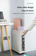 Rolling Slim Laundry Hamper – 22 Inch Waterproof Sorter for Home Organization