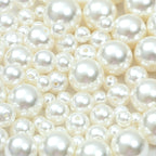 Beige ABS Imitation Pearl Beads – 3-20mm Round Spacer for Jewelry DIY Crafting