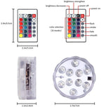 RGB LED Submersible Light – Waterproof Battery Operated Decor for Pool Parties