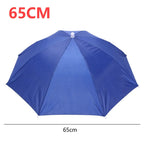 Hands-Free Umbrella Hat – Waterproof Sunscreen Headwear for Hiking and Camping