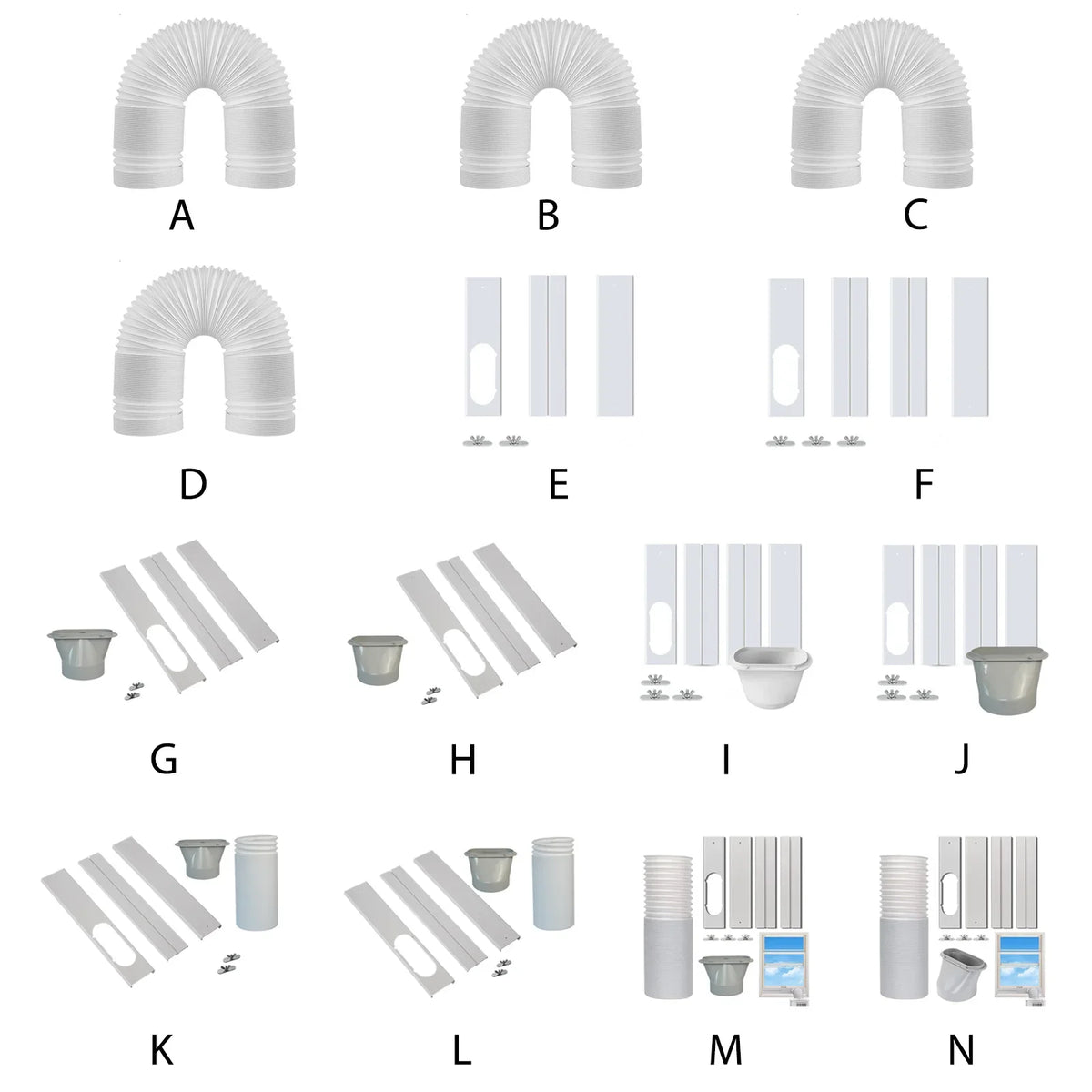 Portable Air Conditioner Window Kit – Adjustable Exhaust Hose for AC Units