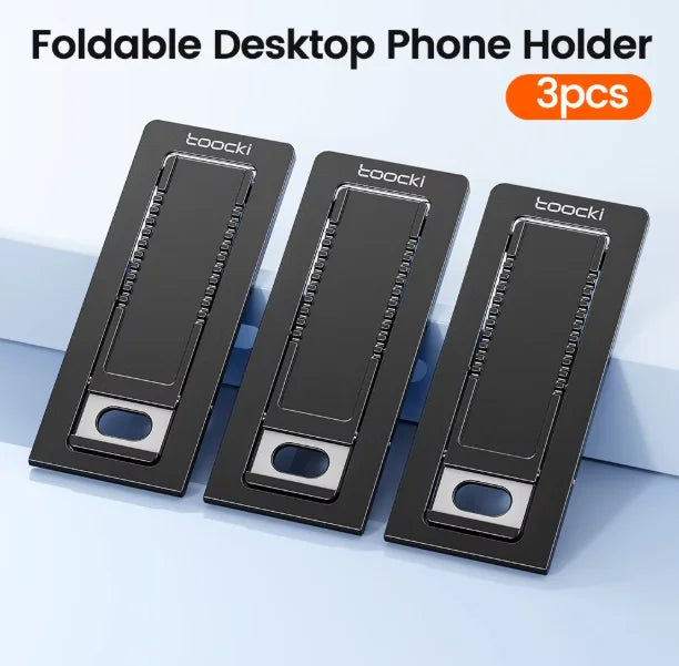 Ultra Thin Phone Stand – Foldable Adjustable Smartphone Holder for Desk