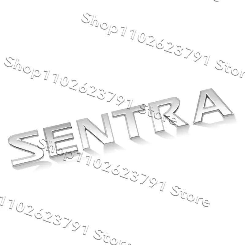 ABS Plastic SENTRA Letter Emblem – Trunk Fender Badge for Car Decoration