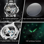 Automatic Skeleton Mechanical Watch – Transparent Leather Strap for Business Men