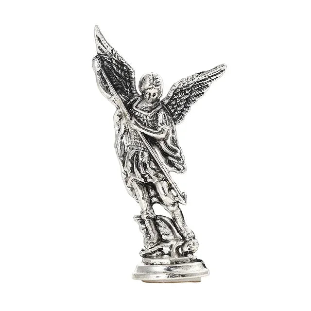 Saint Michael Archangel Figurine – Zinc Alloy Sculpture for Home Desk Decor