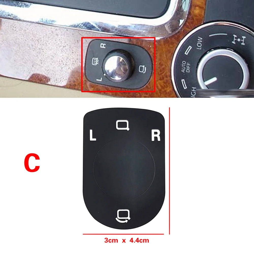 Button Repair Decal Stickers – Interior Dashboard Restoration for VW Touareg