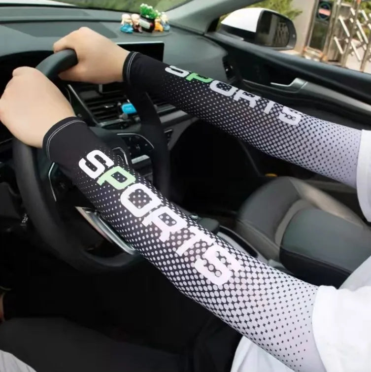Ice Silk Arm Sleeves – UV Protection for Outdoor Cycling and Sports