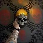 Gothic Skeleton Candlestick Pendant – Resin Wall Art for Home Decor