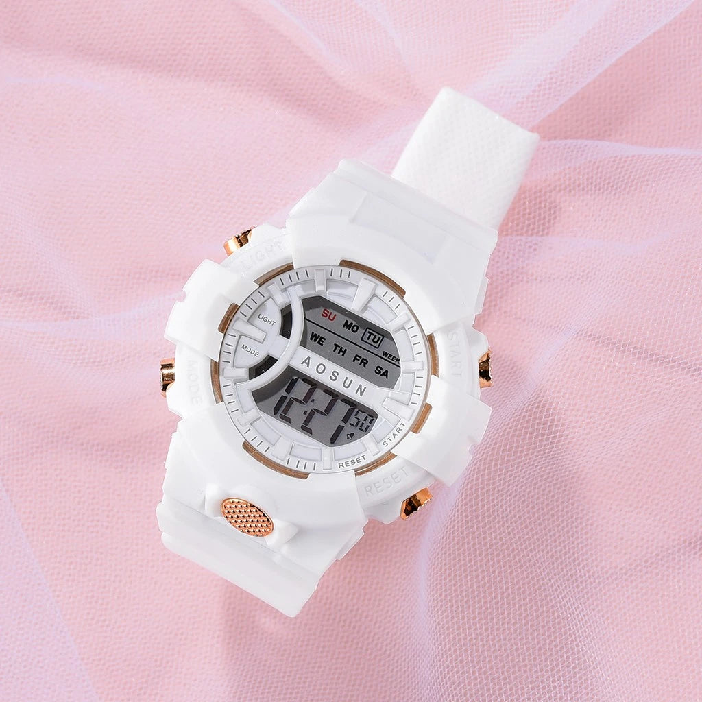 Digital LED Sport Watch – Waterproof Countdown Timer for Women