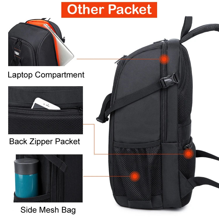 Waterproof Camera Backpack – Large Capacity DSLR Bag for Outdoor Photography