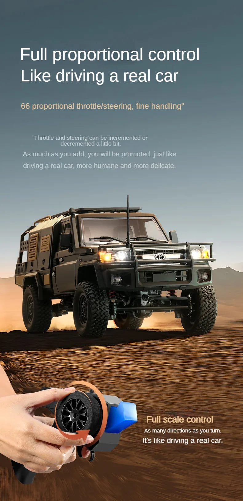 1/12 4WD RC Pickup Truck – Remote Control Off-Road Climbing Toy for Kids