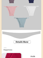 Cotton Low Rise Briefs – Metal Ring Hollow Panties for Women M-2XL