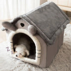 Soft Pet Bed House – Washable Enclosed Kennel for Indoor Dogs and Cats