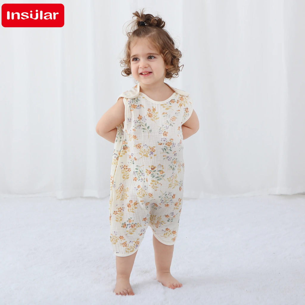 Cotton Newborn Bodysuit – Cartoon Anti-kicking Sleeping Bag for Infants