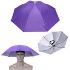 Hands-Free Umbrella Hat – Waterproof Sunscreen Headwear for Hiking and Camping