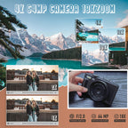 4K Digital Camera – 64MP Vlogging Compact with Flip Screen for Photography